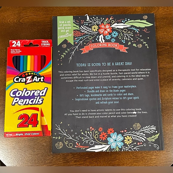 “Today is going to be a a great day” Adult Coloring Book with colored pencils - Picture 4 of 4